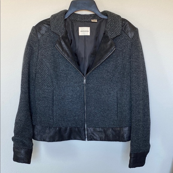 Dkny Jackets & Blazers - DKNY Jeans Black and Grey Jacket